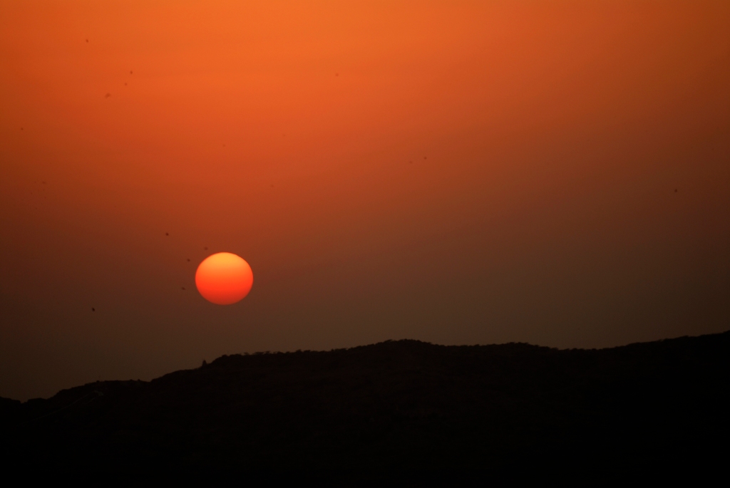 Photo of sunset in Jodhpur, India.
