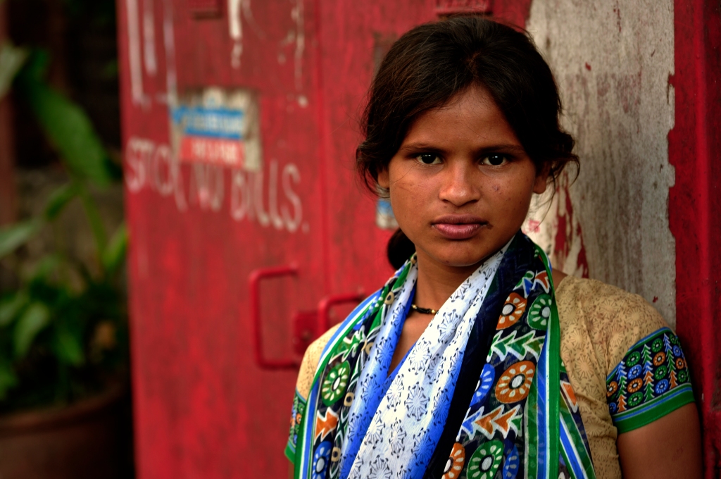 Photo of a Marathi woman in Mumbai, India.