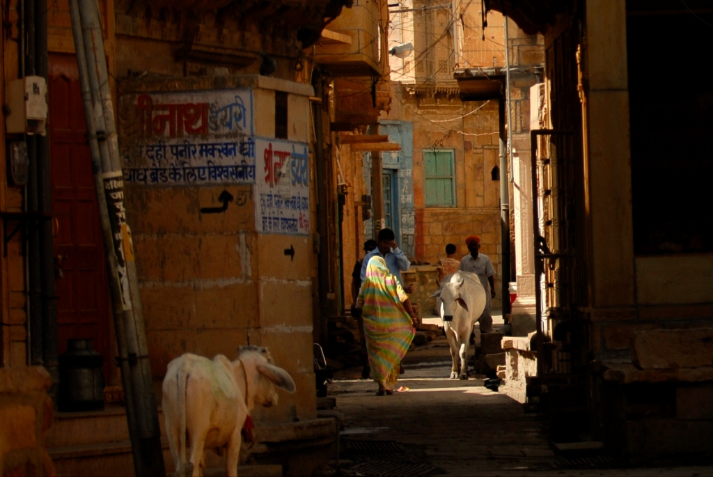Photo of a street in Jaisalmer, India.