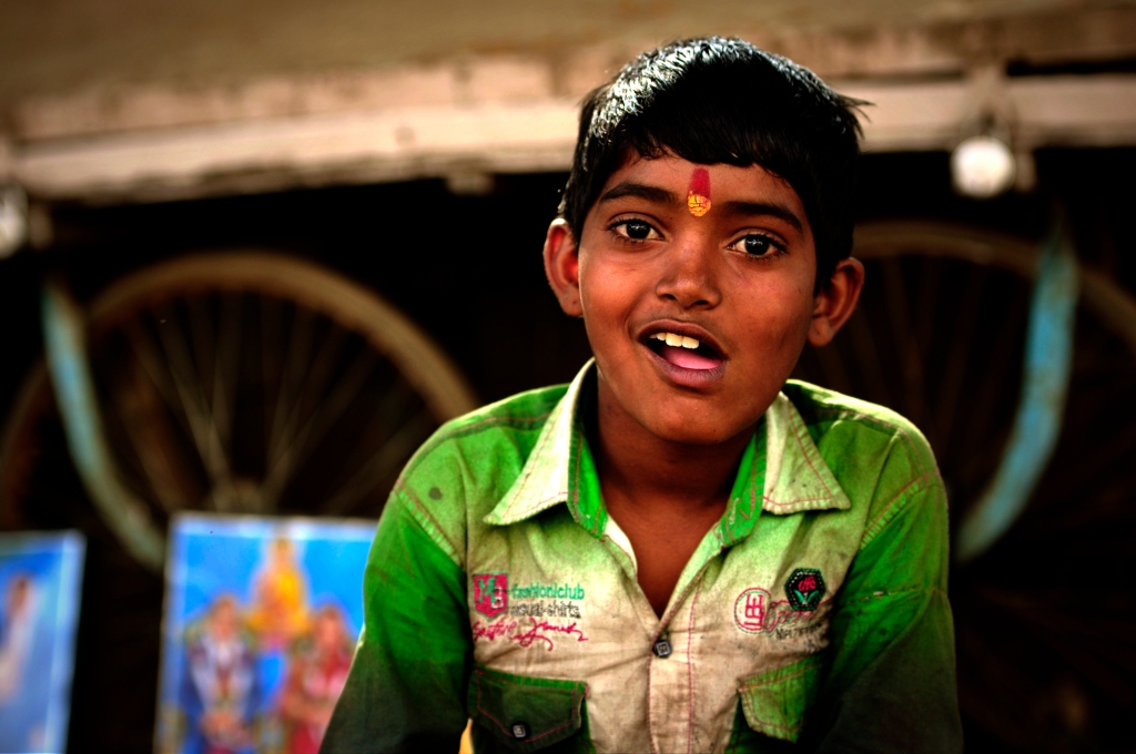 Photo of an Indian boy in India.