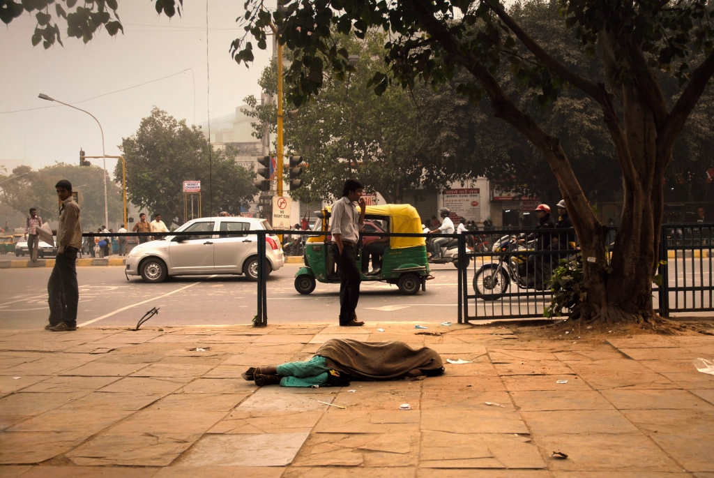 Photo of urban poverty in India.