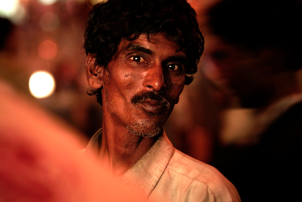 Photo of a curious Indian man in India.