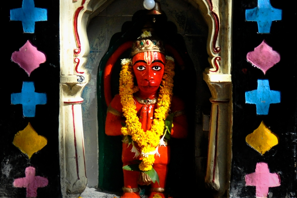 Photo of a Hindu deity in India.