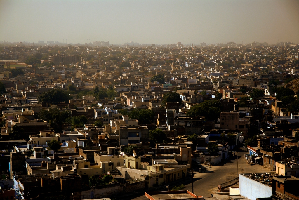 Photo of a suburb in Jaipur, India.